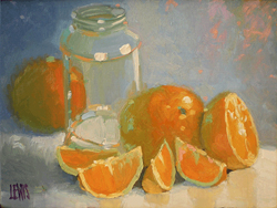 Oranges and a Glass Jar