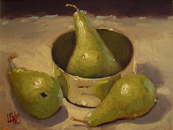 Three Pears and a Brass Bowl