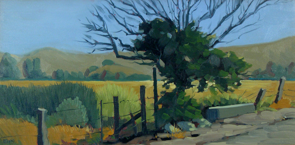 'Laguna Avenue, Coyote Valley', 24''x12'' Oil on Canvas by Robert Lewis