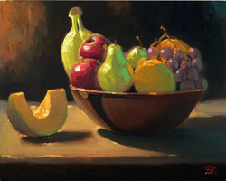 Bowl of Fruit with Cantaloupe
