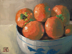 Persimmons in a Homemade Bowl