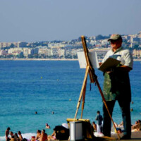 Robert Lewis Painting in Nice