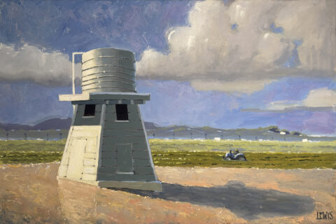 "Old Water Tower", 24 x 16, by Robert Lewis Catalog # 1021 "Old Water Tower"