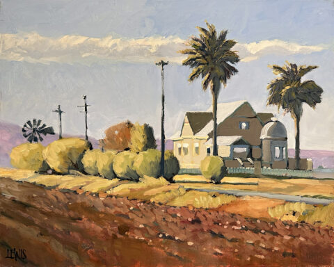 <b>Old Farm on Blanco Road</b><br>20x16 Oil on Canvas<br>This was painted a decade ago. The scene is difficult to reach now and it looks now like the building is boarded up. These old farms are fading away.<br>Catalog #46